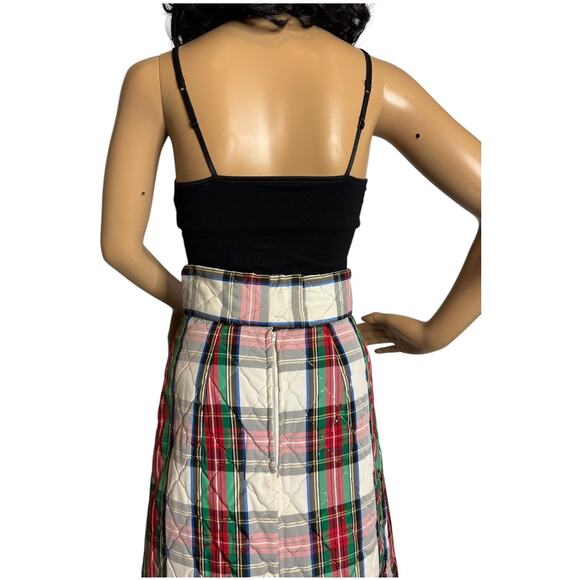 Vintage 1970s Handmade Quilted Plaid High waisted Maxi Skirt size Small - Medium - Picture 7 of 12